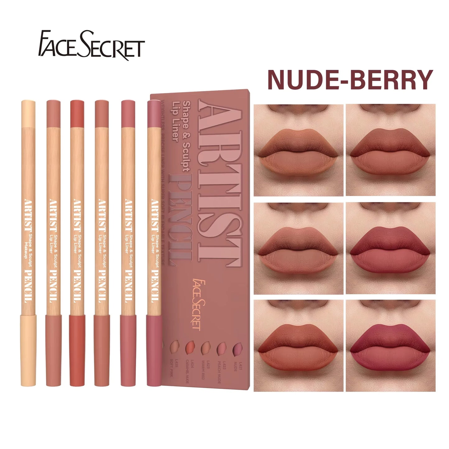 6-Piece Velvet Matte Lip Liner Set