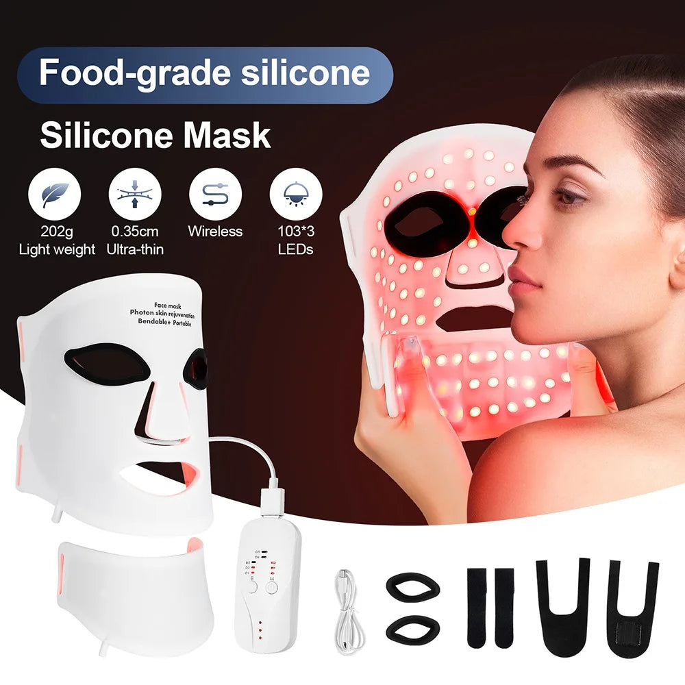 7-Color LED Face & Neck Therapy Mask