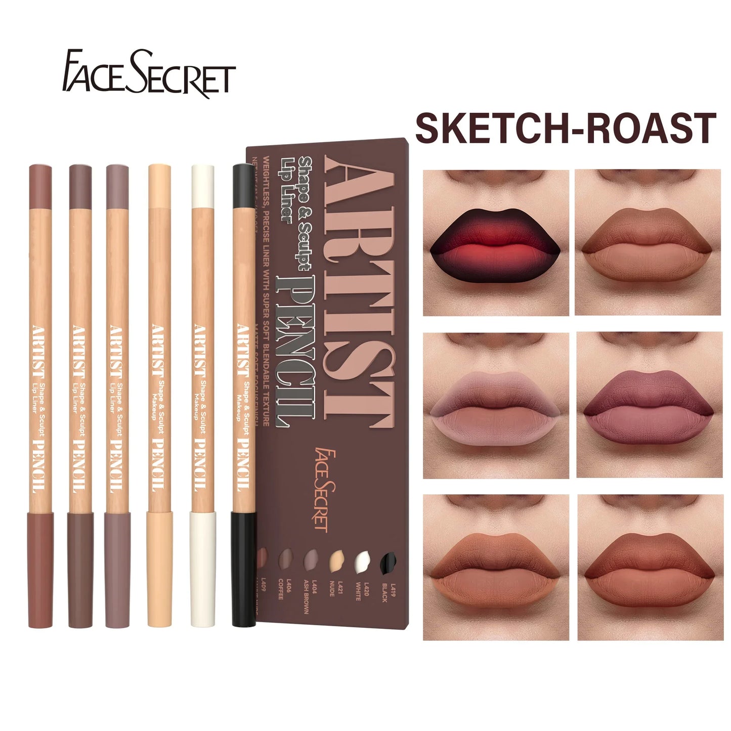 6-Piece Velvet Matte Lip Liner Set